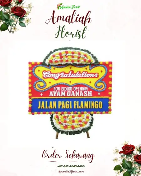 Sewa Papan Bunga Benda Baru